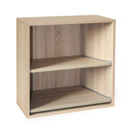 Rack module, removable shelves,light oak, D 33 cm