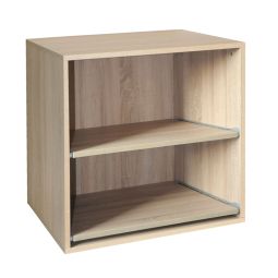 Rack module, removable shelves,light oak, D 55 cm