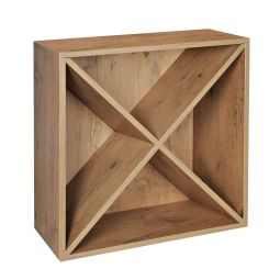 Rack module with wooden X, country oak