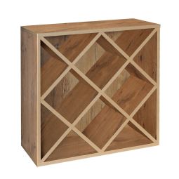 Rack module, diamond shaped inserts, country oak