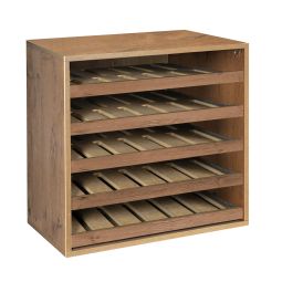 Module D 55 cm with single bottle sliding shelves, country oak