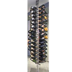 Wine rack LUCIDA, acrylic, stainless steel, 136 bottles