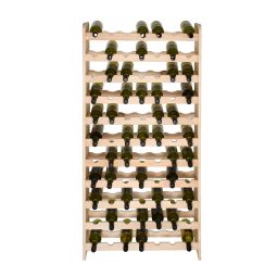 Wooden wine rack OPTIPLUS, model 4, untreated wood
