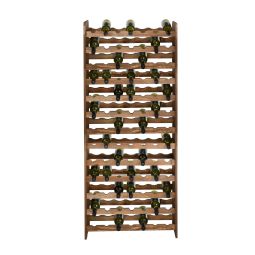 Wooden wine rack OPTIPLUS, model 5, brown stain