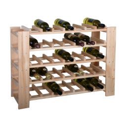 Wine rack FACILE, natural, low, for 35 bottles