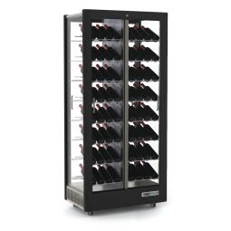 Wine cooling cabinet TECA VINO diagonal storage, black