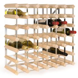 Modular wine rack system TREND 42 bottles, natural, D 22.8 cm