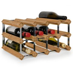 Modular wine rack system TREND light brown, 12 bottles