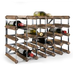 Modular wine rack system TREND dark brown, 30 bottles