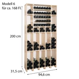 Wooden wine rack CaveauSTAR, model 6