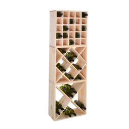 Wine rack CUBE 52, "diamond" "grid" and "X", 3 piece set