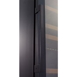 Door handle, black. Anodized brushed aluminum