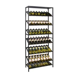Metal Wine rack BLACK PURE, model 6