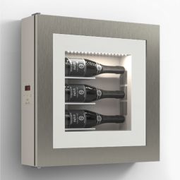 Climatised wall wine rack for 3 bottles, model 3