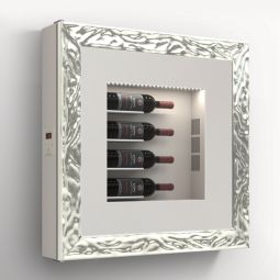 Climatised wall wine rack for 4 bottles, model 2
