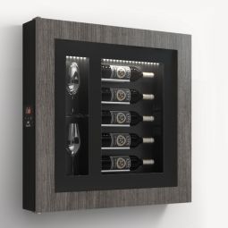 Climatised wall wine rack for 5 bottles, model 4