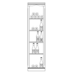Wine rack system Piedmont, model 1, fir, anthracite