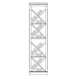 Wine rack system Piedmont, model 2, fir , anthracite