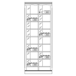 Wine rack system Piedmont, model 7, acrylic/fir wood, anthracite