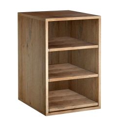 Module with 3 pull-out shelves for crates up to 19cm W 45 x D 55, country oak