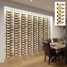 Wall wine rack for 6 bottles 0,75l, gold