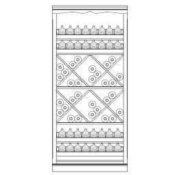 Wine rack system Piedmont, fir wood, model 10, walnut/ medium brown