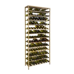 Metal Wine Rack BLACK PURE, Model 1, H 200 cm, gold