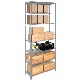 Metal Storage Rack BLACK PURE, Model 10, Silver