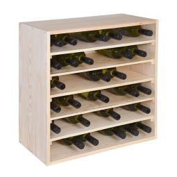 Wine rack 60 cm, module LINEA, untreated pine