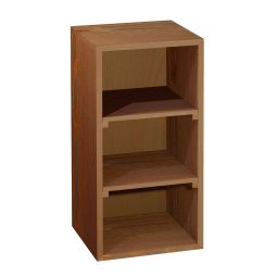 Wine rack 60 cm, module with 2 shelves, brown stained pine