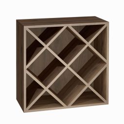 Module with diamond-shaped inserts, walnut