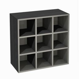 Shelving module with 9 compartments, ash graphite